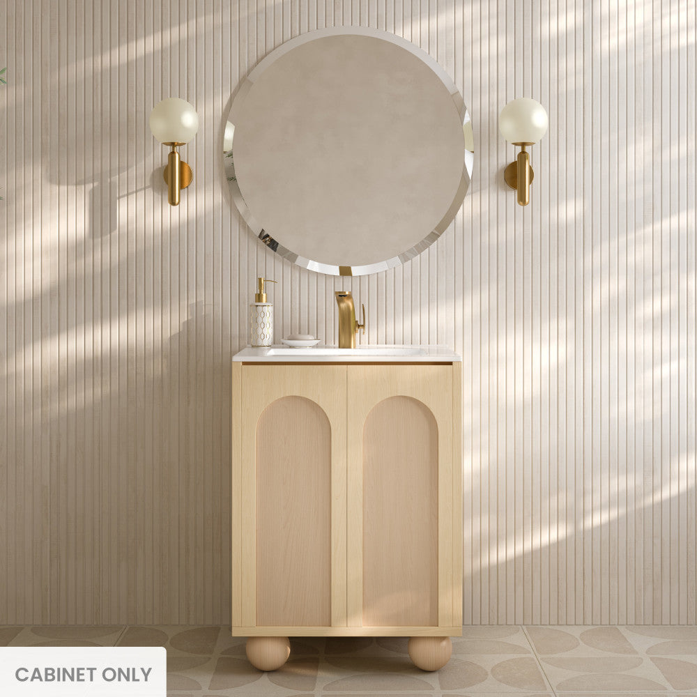 Porte 24" Freestanding Bathroom Vanity Cabinet without Top in Natural Oak