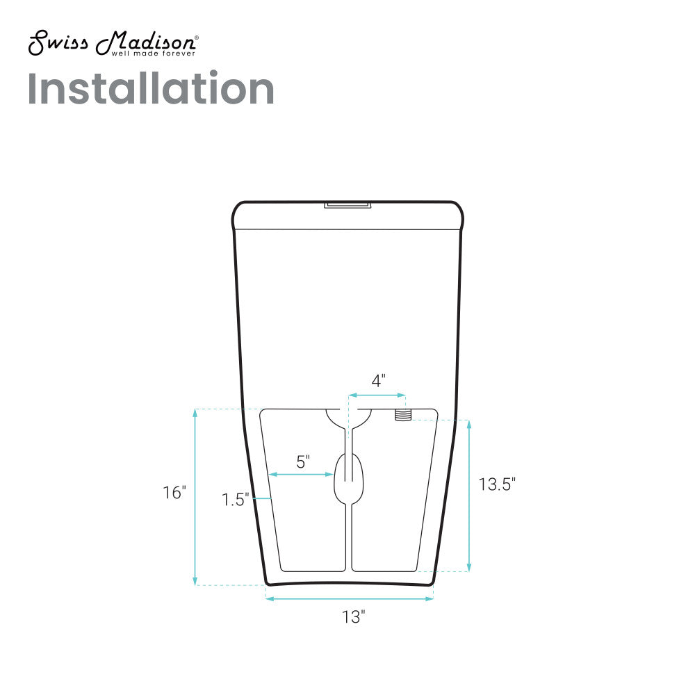 Dreux One-Piece 12" Rough-in .95/1.28 GPF Dual Top Flush Elongated Toilet in Glossy Black