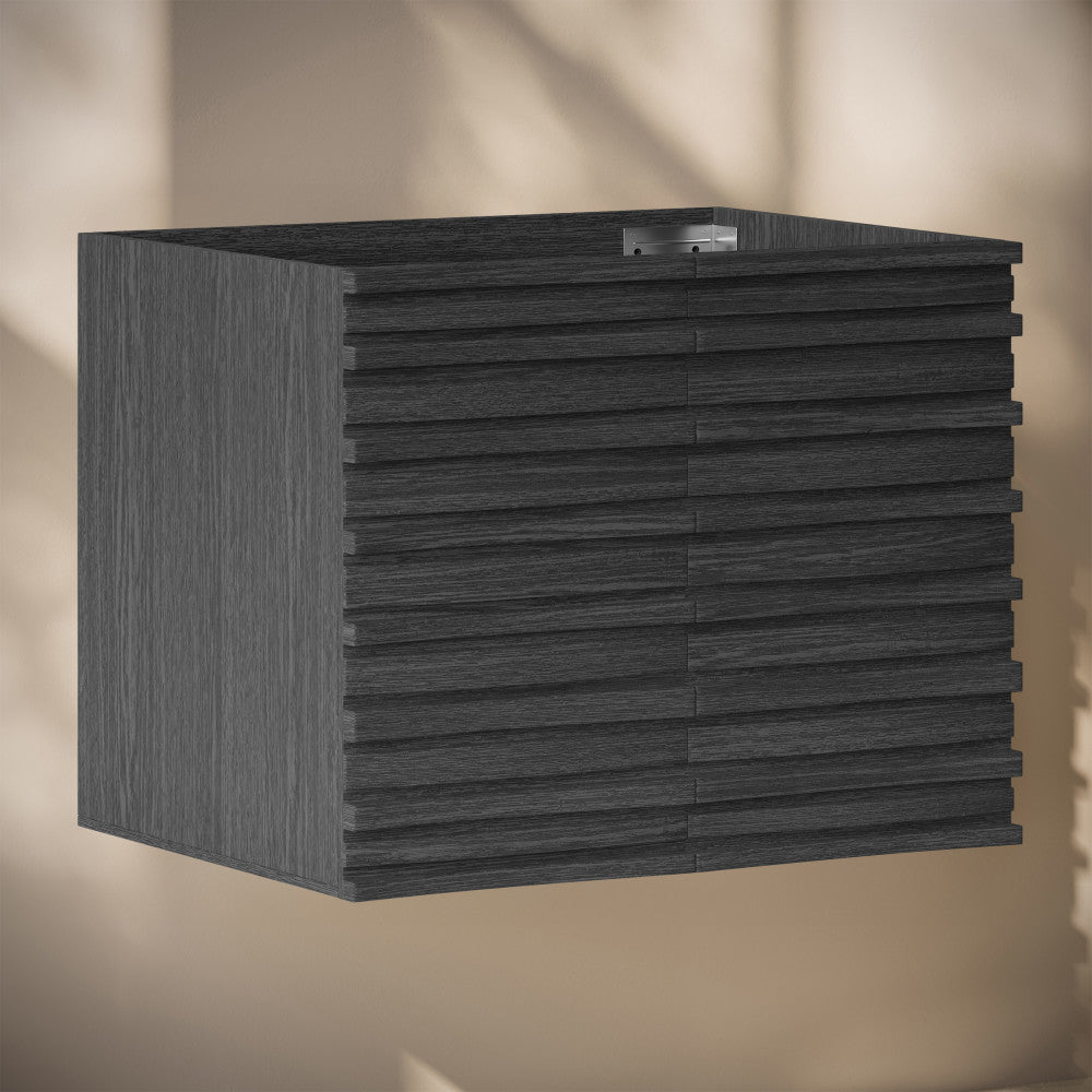 Cascade 30" Wall-Mounted Bathroom Vanity Cabinet without Top in Black Oak