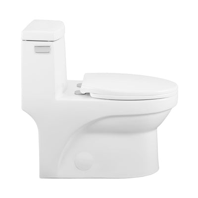 Virage One-Piece Elongated Left Side Flush Handle Toilet 1.28 gpf