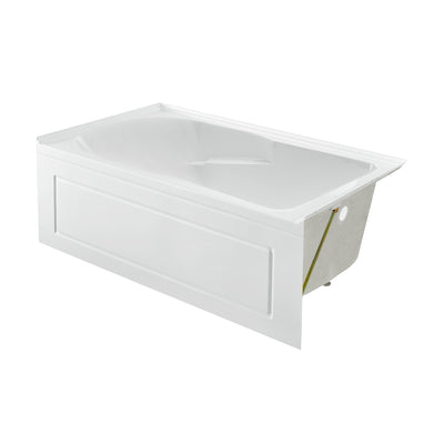 Concorde 60" x 30" Right-Hand Drain Alcove Bathtub with Apron and Armrest