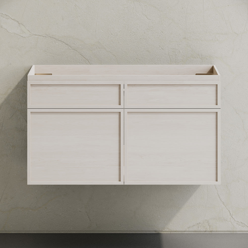 St. Tropez 36" Wall-Mounted Bathroom Vanity Cabinet without Top in White Oak