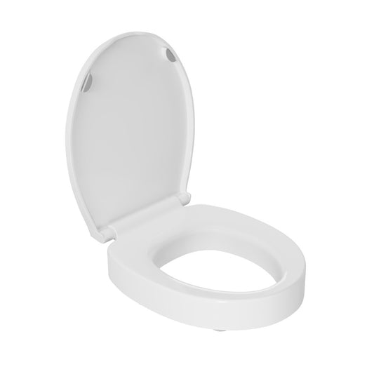 Ryse 3" Raised Round Soft Close ADA Compliant Toilet Seat in Glossy White