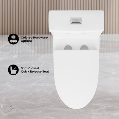 Dreux One Piece Elongated Dual Flush Toilet with 0.95/1.26 GPF