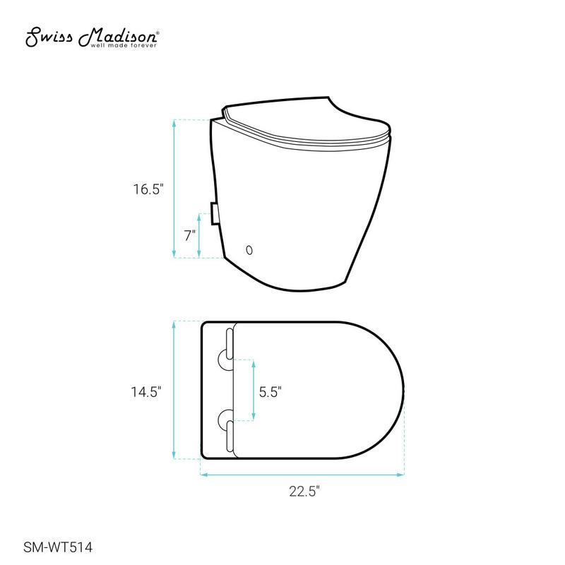 St. Tropez Back-to-Wall Elongated Toilet Bowl