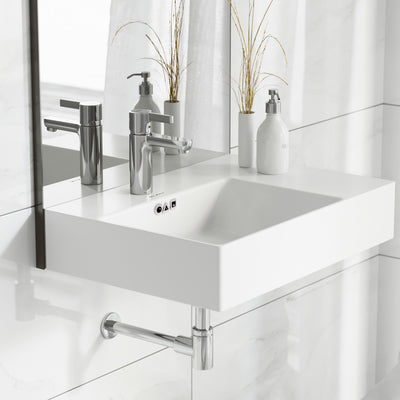 St. Tropez 24 x 18 Ceramic Wall Hung Sink with Left Side Faucet Mount