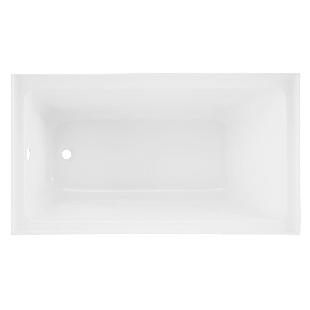 Voltaire 54 x 30 Skirted Left Drain Soaking Alcove Bathtub in Glossy White