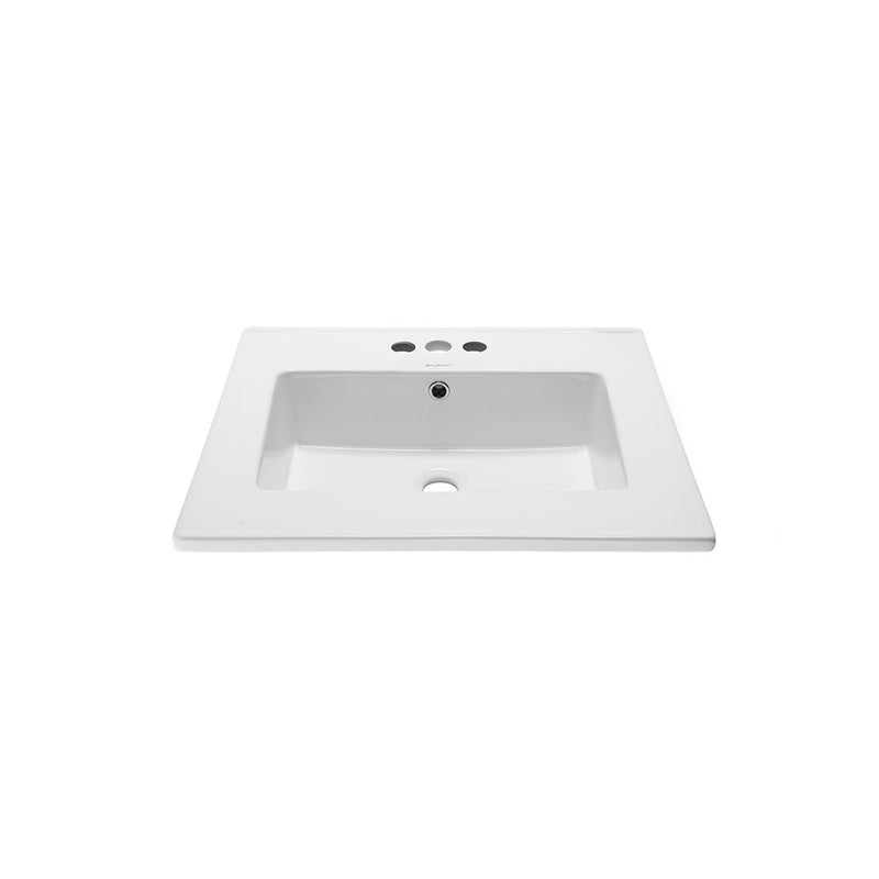 Voltaire 25 Vanity Top Sink with 3 Centerset Faucet Holes