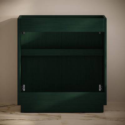 St. Tropez 36" Freestanding Bathroom Vanity Cabinet without Top in Green Oak