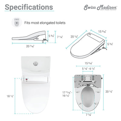 Virage One-Piece Toilet with Vivante Smart Seat 1.1/1.6 gpf
