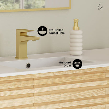Cascade 48'' Bathroom Vanity in Natural Oak
