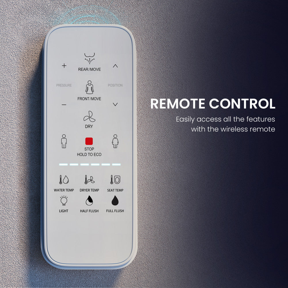 Viro Smart Tankless Elongated Toilet and Bidet, Touchless Vortex Dual-Flush 1.1/1.6 gpf