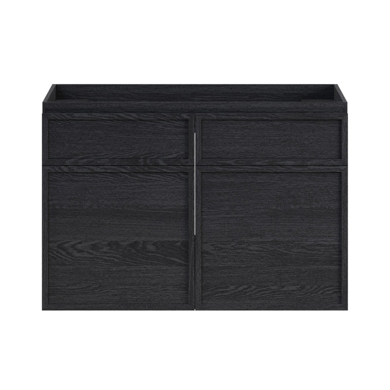 St. Tropez 30" Wall-Mounted Bathroom Vanity Cabinet without Top in Black Oak