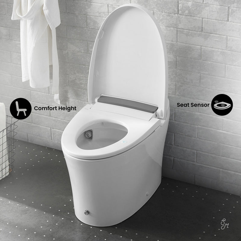 Hugo Smart Tankless Elongated Toilet, Touchless Vortex™ Dual-Flush 1.1/1.6 gpf