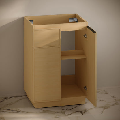 St. Tropez 24" Freestanding Bathroom Vanity Cabinet without Top in Natural Oak