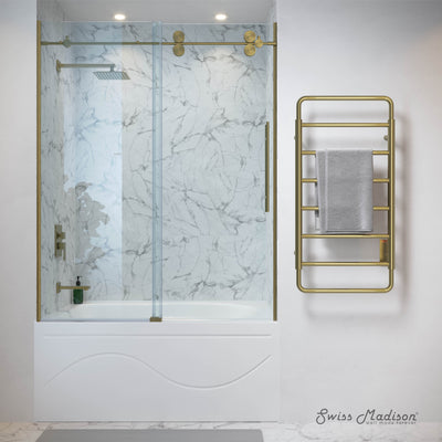 Ivy 8-Bar Electric Towel Warmer in Brushed Gold