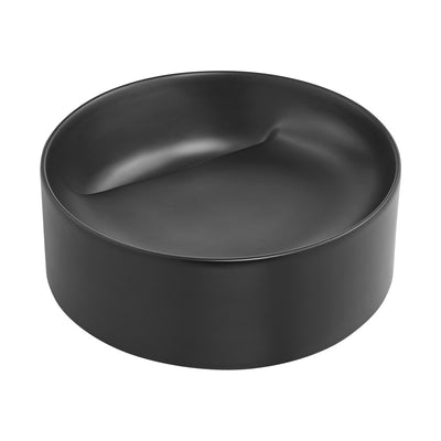 Beau 16.5" Round Vessel Bathroom Sink in Matte Black