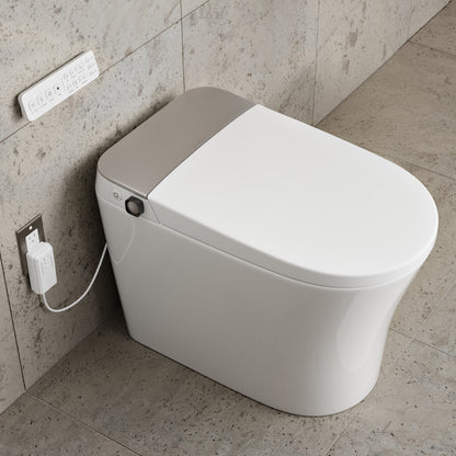 Hugo G Smart Toilet 12" Rough-in ADA Height in Glossy White with Integrated Tank, Auto Flush, Night Light