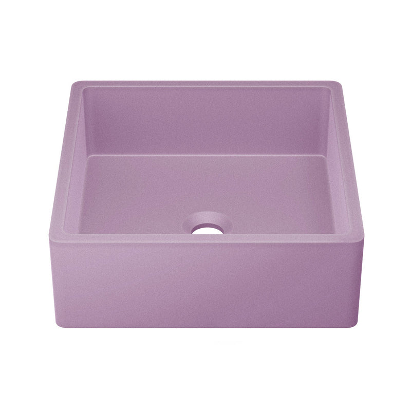 Lisse 15.5" Concrete Square Vessel Sink in Matte Lavender