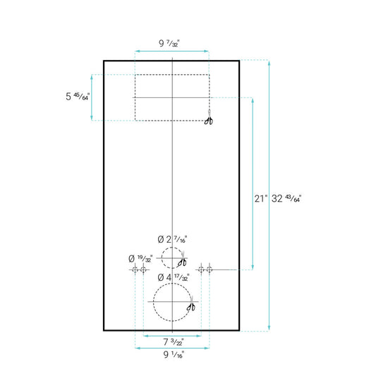 Fantome H Concealed Toilet Tank Carrier System for Top Flush