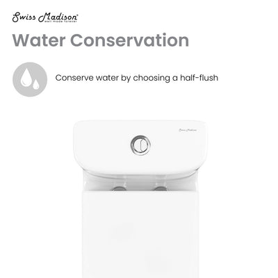 TWISTER Dual Flush, Cascade One-Piece Compact Toilet, 1.1/1.6 GPF