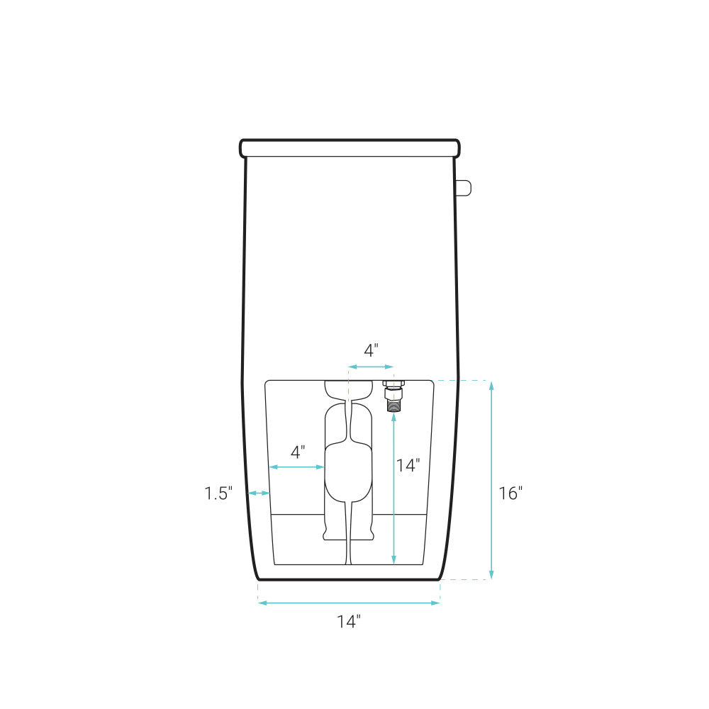 St. Tropez One Piece Elongated Toilet Side Flush 1.28 gpf with Black Hardware