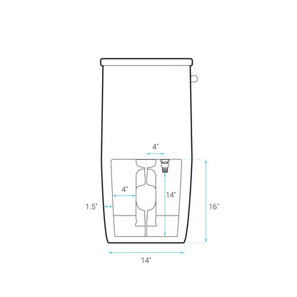 St. Tropez One Piece Elongated Toilet Side Flush 1.28 gpf with Black Hardware