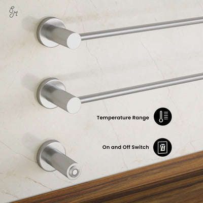 Claire 3-Bar Electric Towel Warmer in Chrome