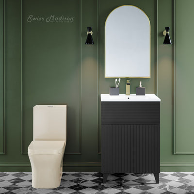 Concorde One Piece Square Toilet Dual Flush 1.1/1.6 gpf in Bisque