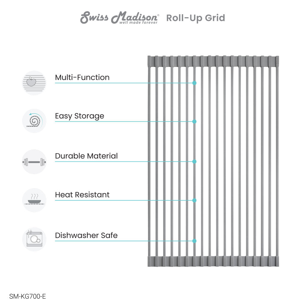 20 x 12 " Kitchen Sink Grid, Gray