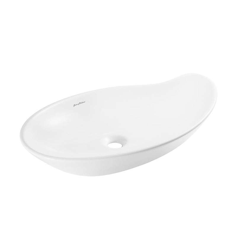 Daxton Glossy White Ceramic Specialty Vessel Sink 25.5 in