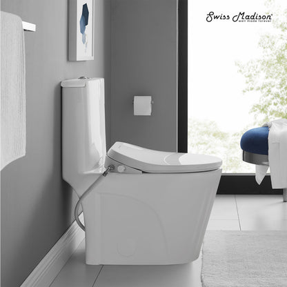 St. Tropez One-Piece Elongated Toilet Vortex Dual-Flush 1.1/1.6 gpf with Smart Seat Bidet