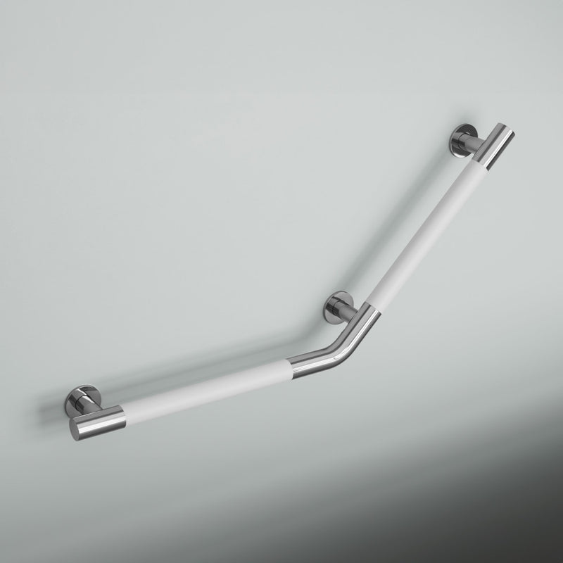 Auvergne 18" x 18" Angled Grab Bar in Matte White