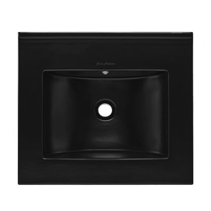 18" Zero Hole Vanity Sink Top in Matte Black
