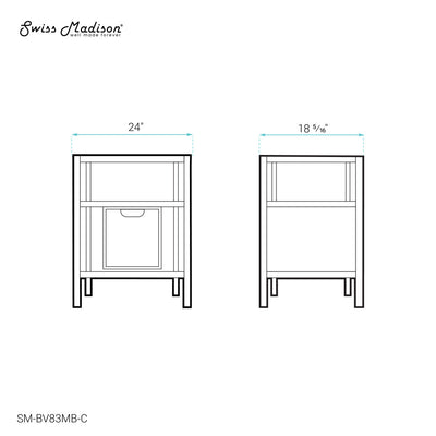 Ivy 24 Freestanding Bathroom Vanity Cabinet