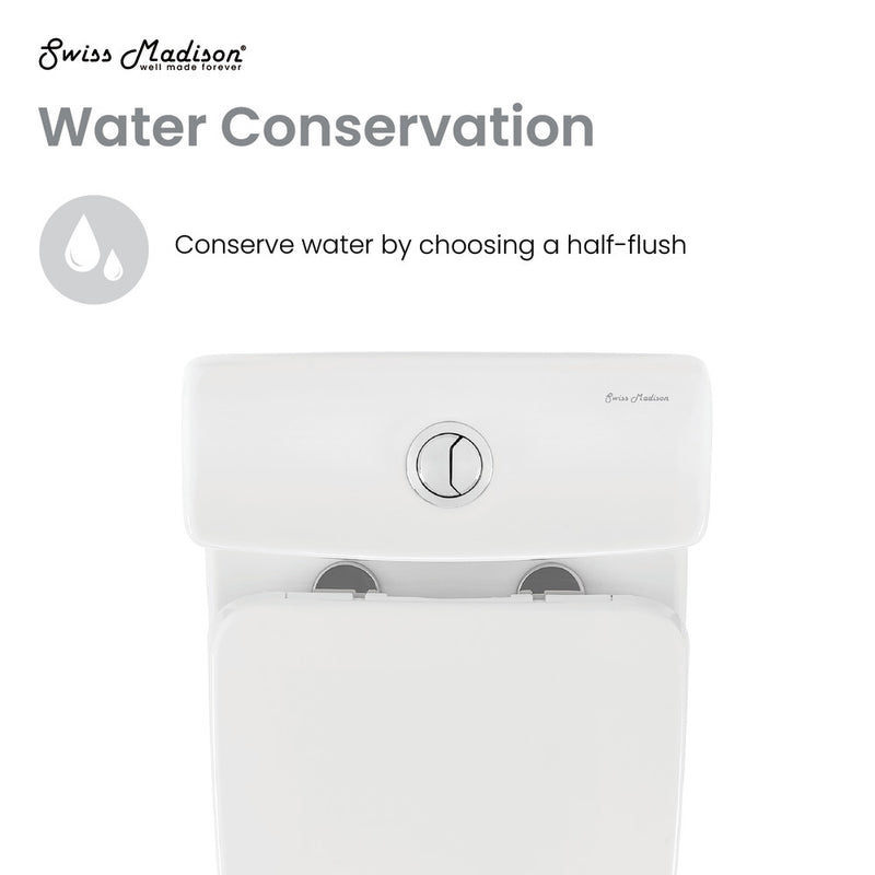 Sublime II One-Piece 12" Rough-in 1.1/1.6 GPF Dual Top Flush Round Compact Toilet in Glossy White (6 - Pack)