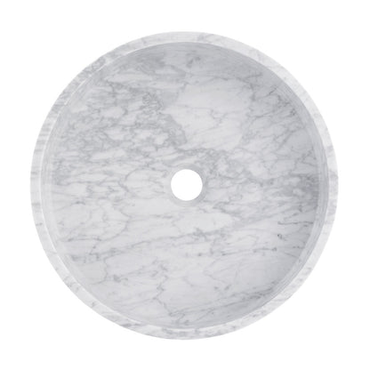 Monaco 17" Round Vessel Bathroom Sink in Marbled Gray