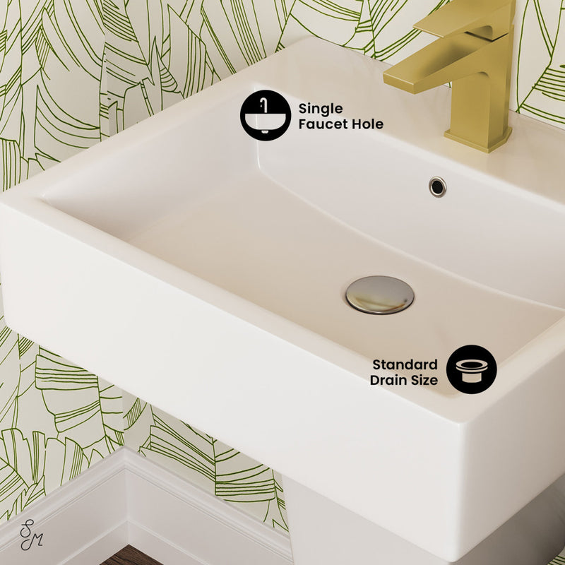 Concorde 21" Two-Piece Wall-Mount Bathroom Sink