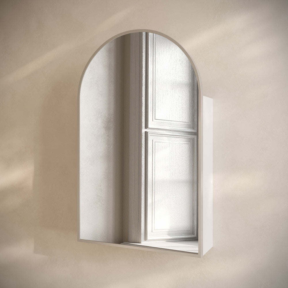 Porte 20 x 30 Arched Recessed/Wall Mount Medicine Cabinet with Mirror in Chrome