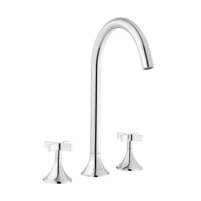 Daxton 8 in. Widespread, Cross Handle, Bathroom Faucet in Chrome