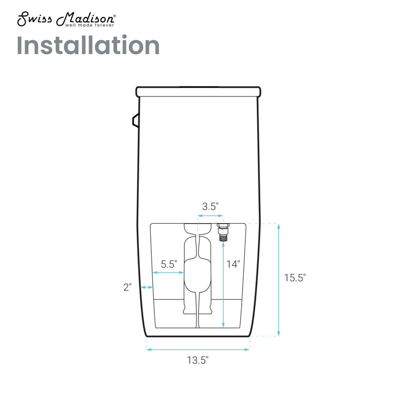 St. Tropez One-Piece 10" Rough-in 1.28 GPF Right-Hand Vortex Flush Elongated Toilet in Glossy White