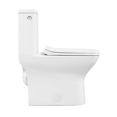Carre One-Piece Square Toilet Dual-Flush 1.1/1.6 gpf, Touchless