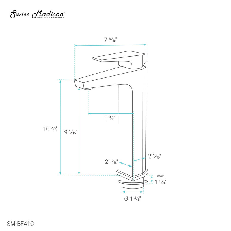 Voltaire Single Hole, Single-Handle, High Arc Bathroom Faucet in Chrome