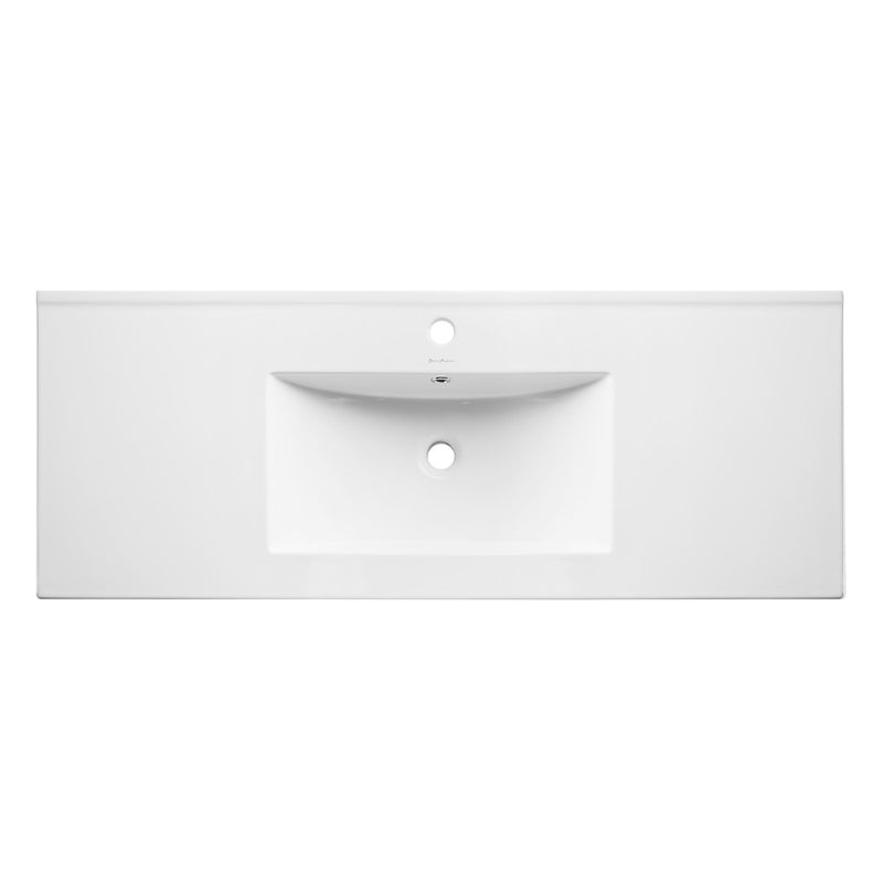 Pierre 48 Single, Open Shelf, Chrome Metal Frame Bathroom Vanity