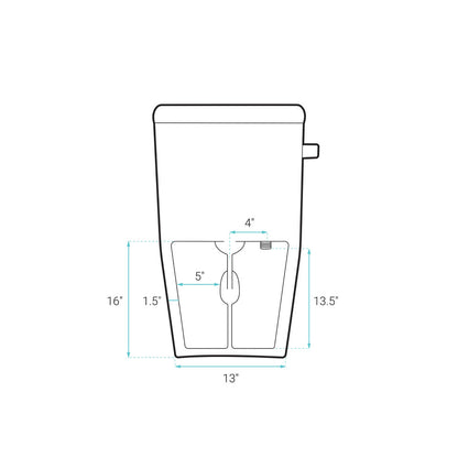 Dreux One-Piece 12" Rough-in 1.28 GPF Left Flush Elongated Toilet in Glossy White (6 - Pack)