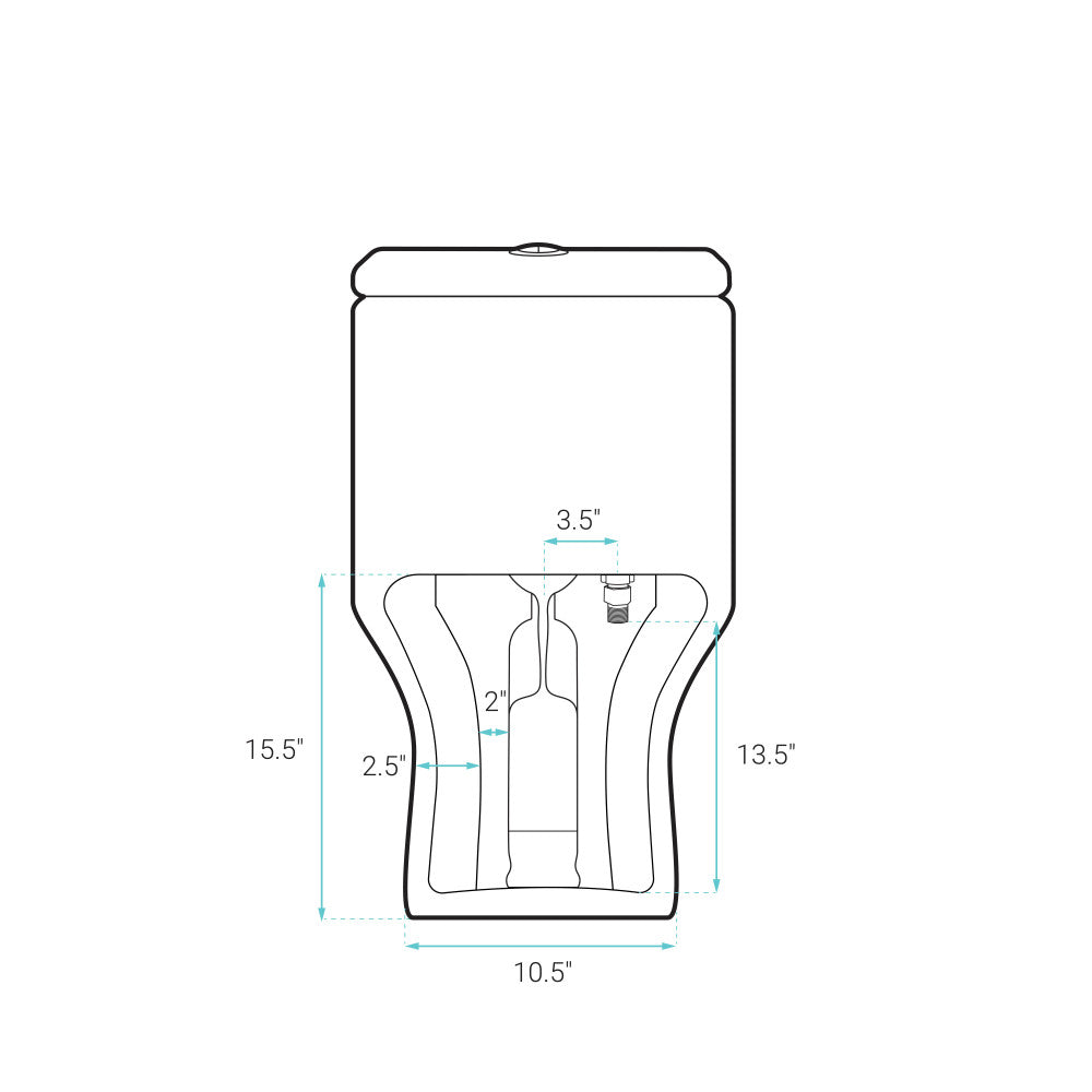 Carre One-Piece Square Toilet Dual-Flush 1.1/1.6 gpf
