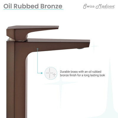 Voltaire Single Hole, Single-Handle, High Arc Bathroom Faucet in Oil Rubbed Bronze