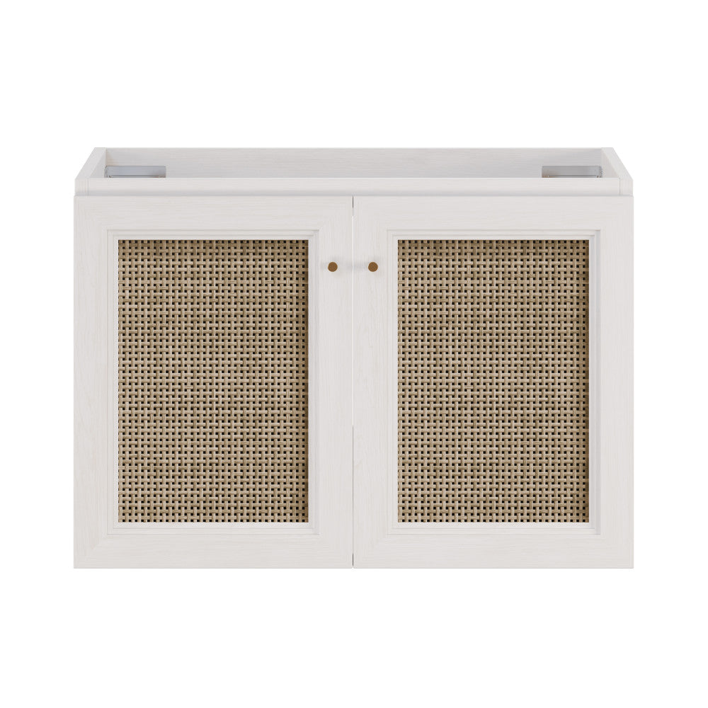 Classe 30" Wall-Mounted Bathroom Vanity in White Oak without Sink Top