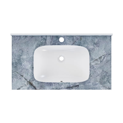 Avancer 36'' Wall Mount Sink In Blue Celeste