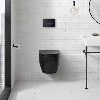 Ivy Wall-Hung Elongated Toilet Bowl in Matte Black